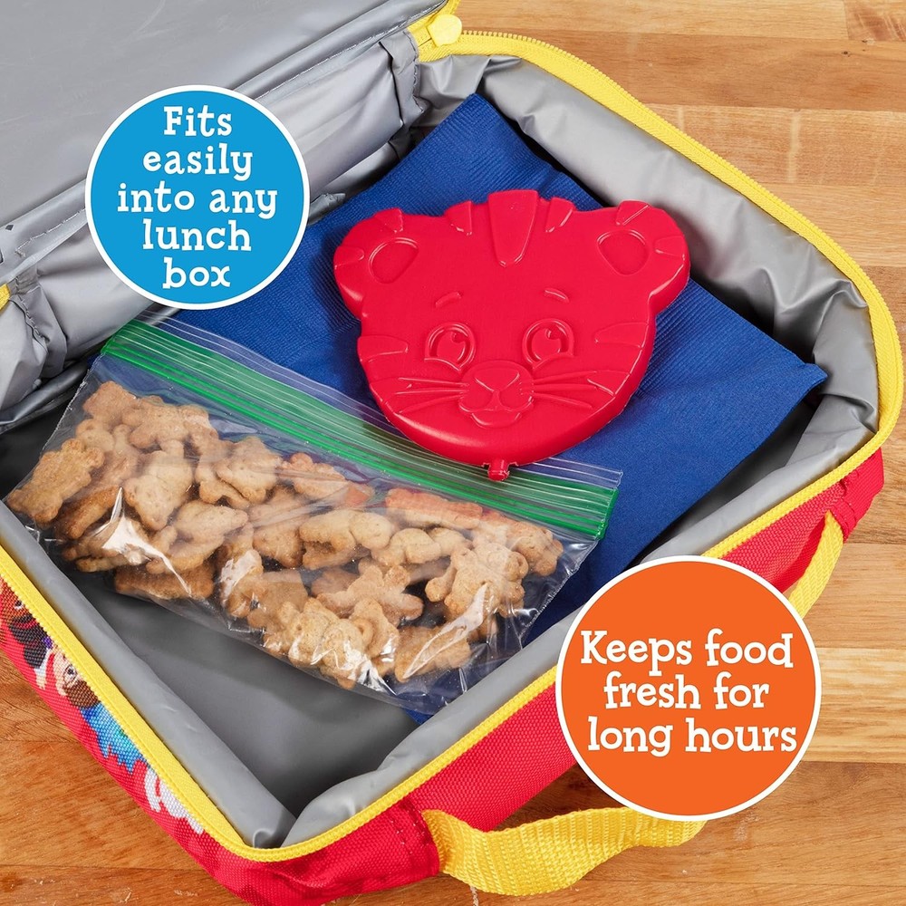 Daniel Tiger Reusable Hard Ice 3 Pack Slim Lightweight Design, Cool Thin