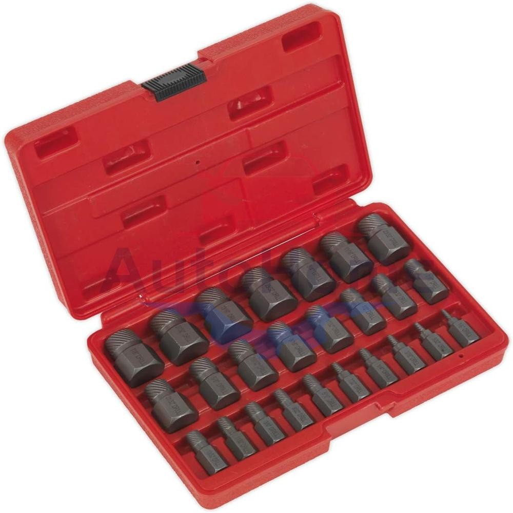 25Pcs Screw Extractor Set Hex Head Multi-Spline Easy Out Bolt Extractor Set