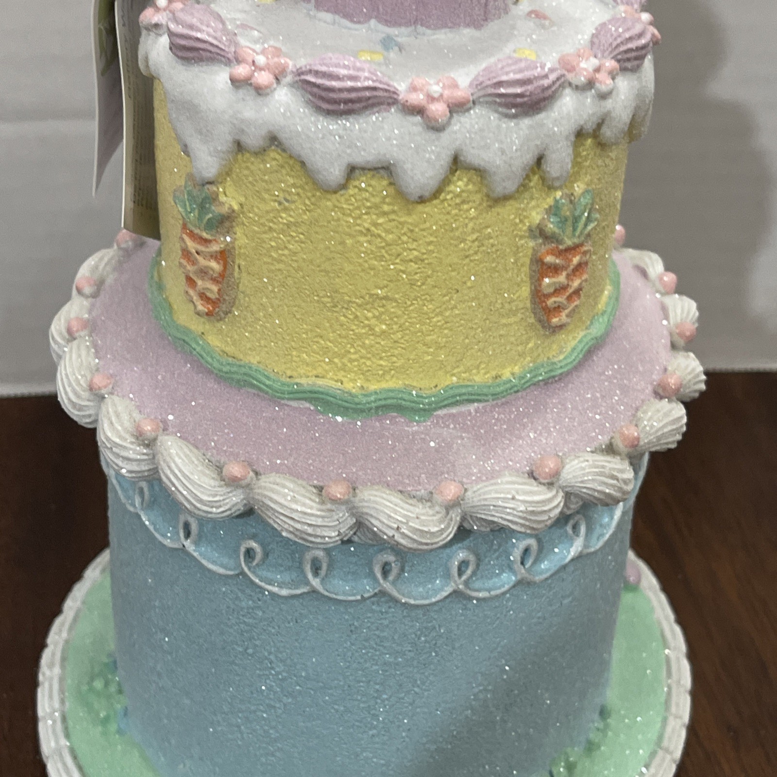 Easter Cake Cupcake Gingerbread House Bunny Carrot LIGHT UP Tabletop Decor 10.5"