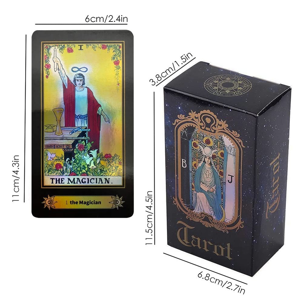 Tarot Cards Deck, 78 Holographic Classic with