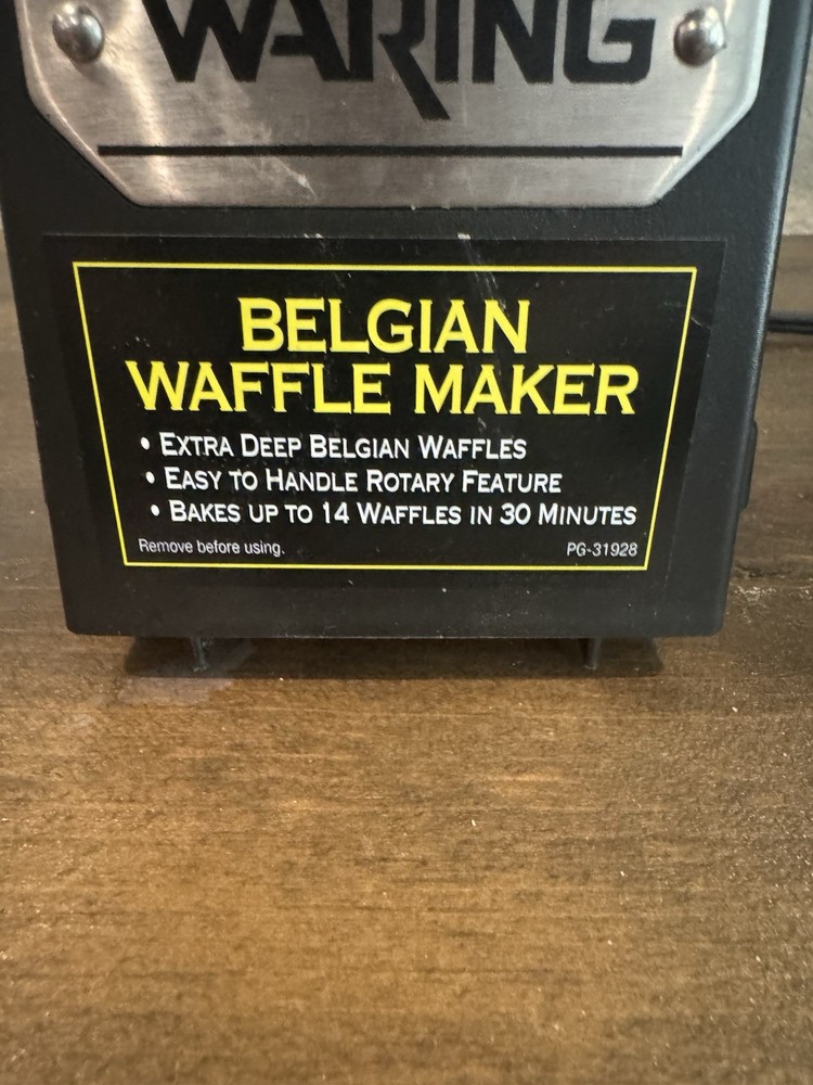 Waring Pro WMS200 4-Slice Professional Belgian Waffle Maker-Works!