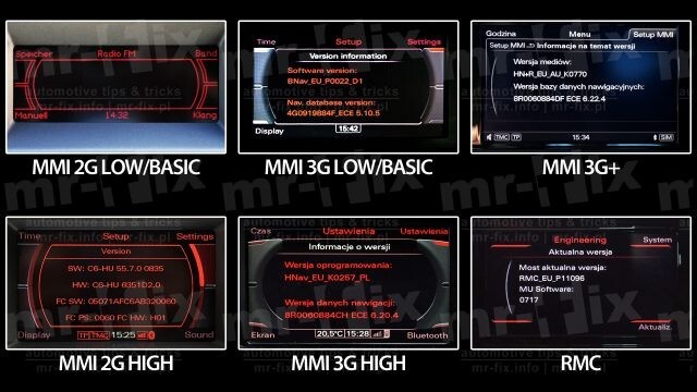 MMI 3G Basic 2023/2024 Navigation Sat Nav WEST EU Map Update