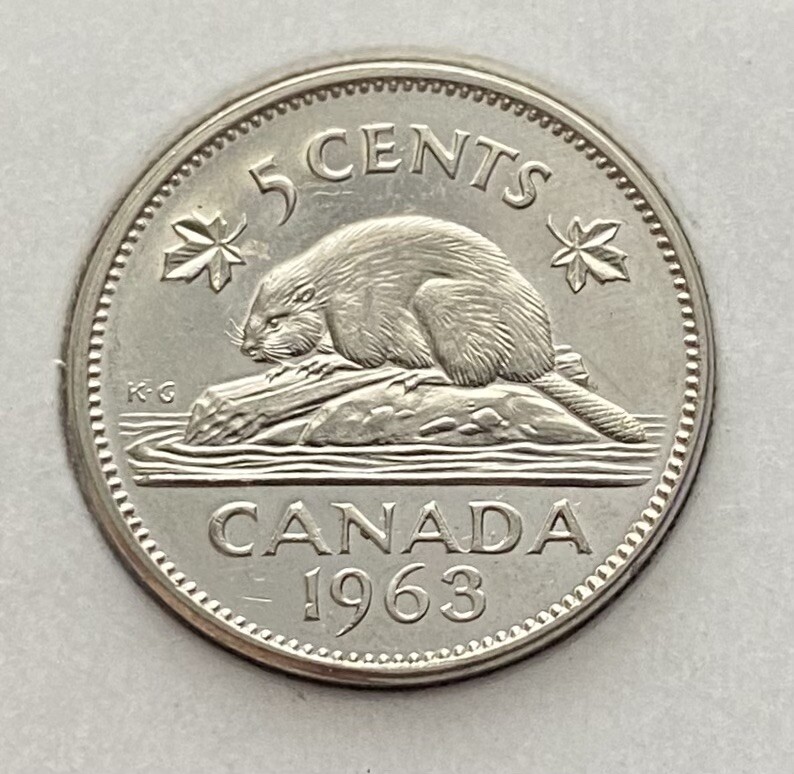 1963 Canada Five Cents Uncirculated Prooflike