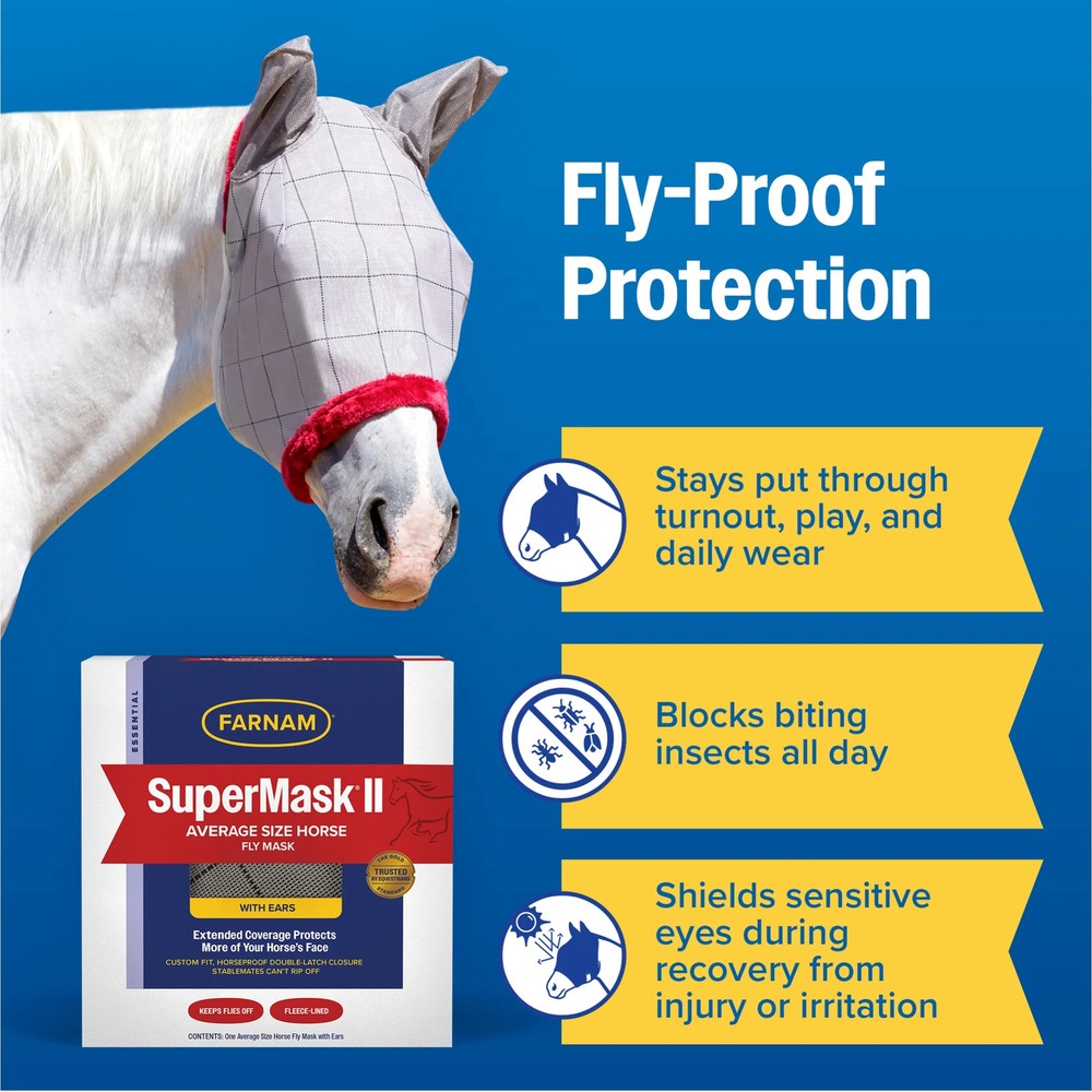 Horse Fly Mask with Ears