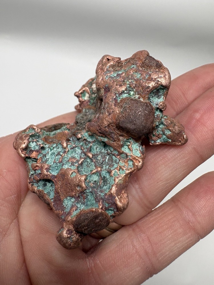 Pure Native Michigan Solid Copper Nugget Specimen Keweenaw Peninsula Mineral