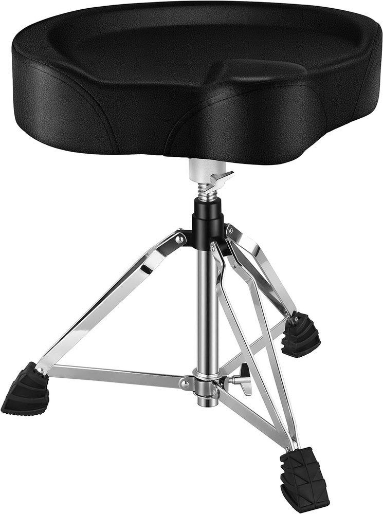 Donner Drum Throne Padded Seat Stable Height Adjustable Stool Double Braced Leg