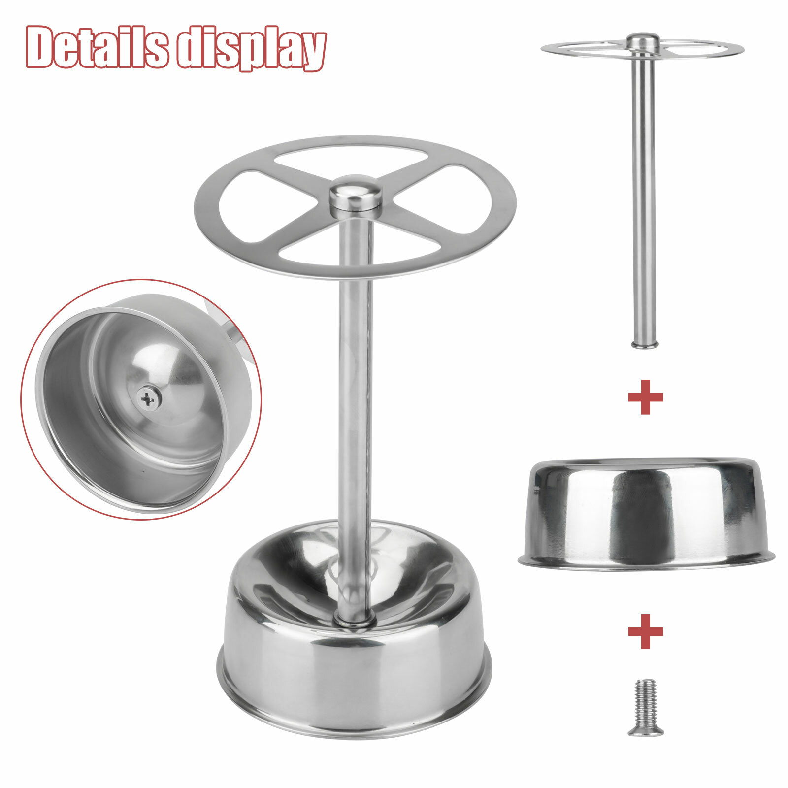 Stainless Steel Toothbrush Holder Toothpaste Stand Rack Bathroom Kitchen 4 Slots