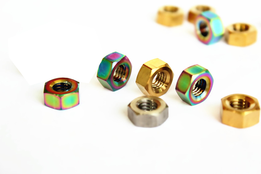 2pcs TC4 Titanium Screw Nuts M3 / M4 / M5 / M6 / M8
