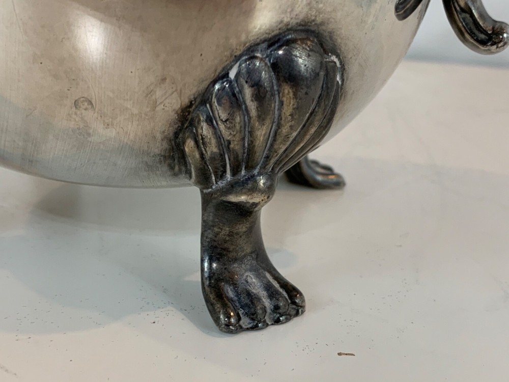 Vintage Leonard Silver Water Pitcher Footed Ice Guard