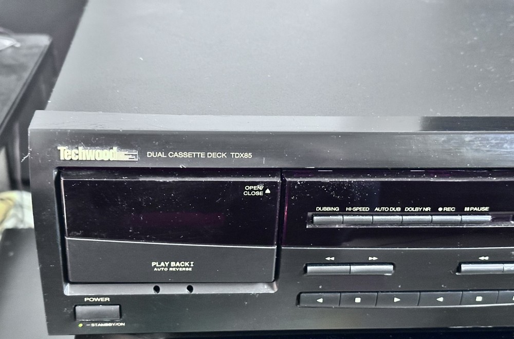 Techwood TDX85 Dual Cassette Deck Auto Reverse Dolby NR Tested Working