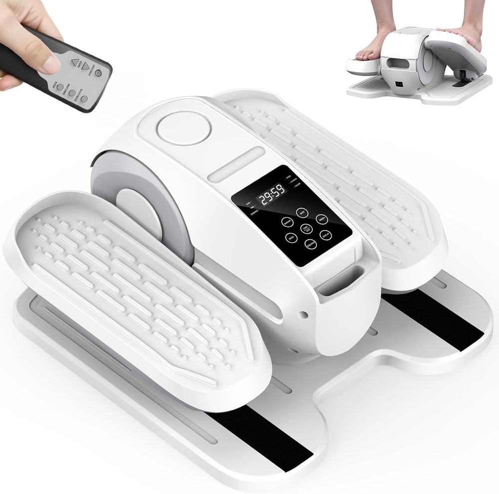 Under Desk Elliptical Exercise Machine 12 Speeds Leg Exerciser While Sitting