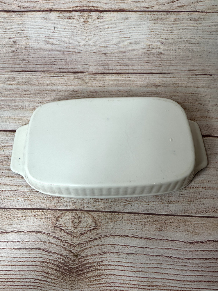 Radish Eggplant Stoneware Oblong Vegetable Pattern Casserole Dip Baking Dish