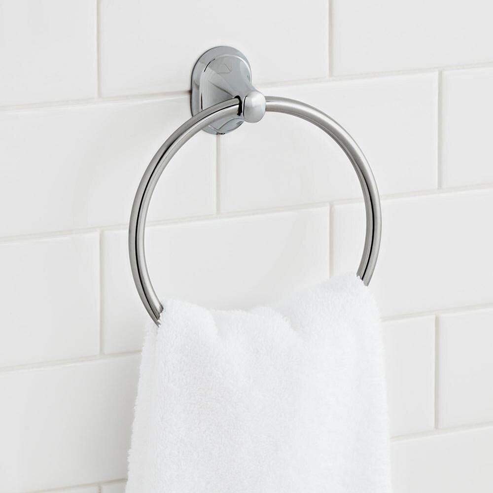 Glacier Bay Treyburn Towel Ring in Chrome