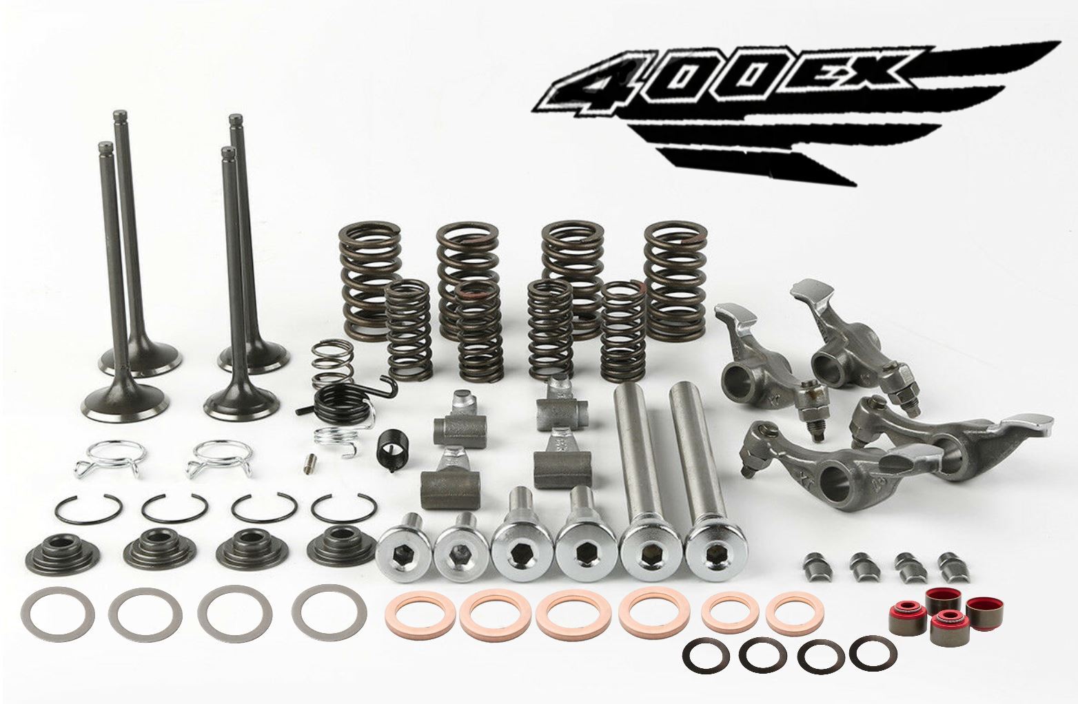 400EX 400X Head Redo Valves Intake Exhaust Valve Springs Rocker Arms Rebuild Kit