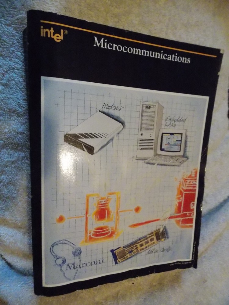Original Intel Databook 1991 vintage Microcommunications Guide BOOK
