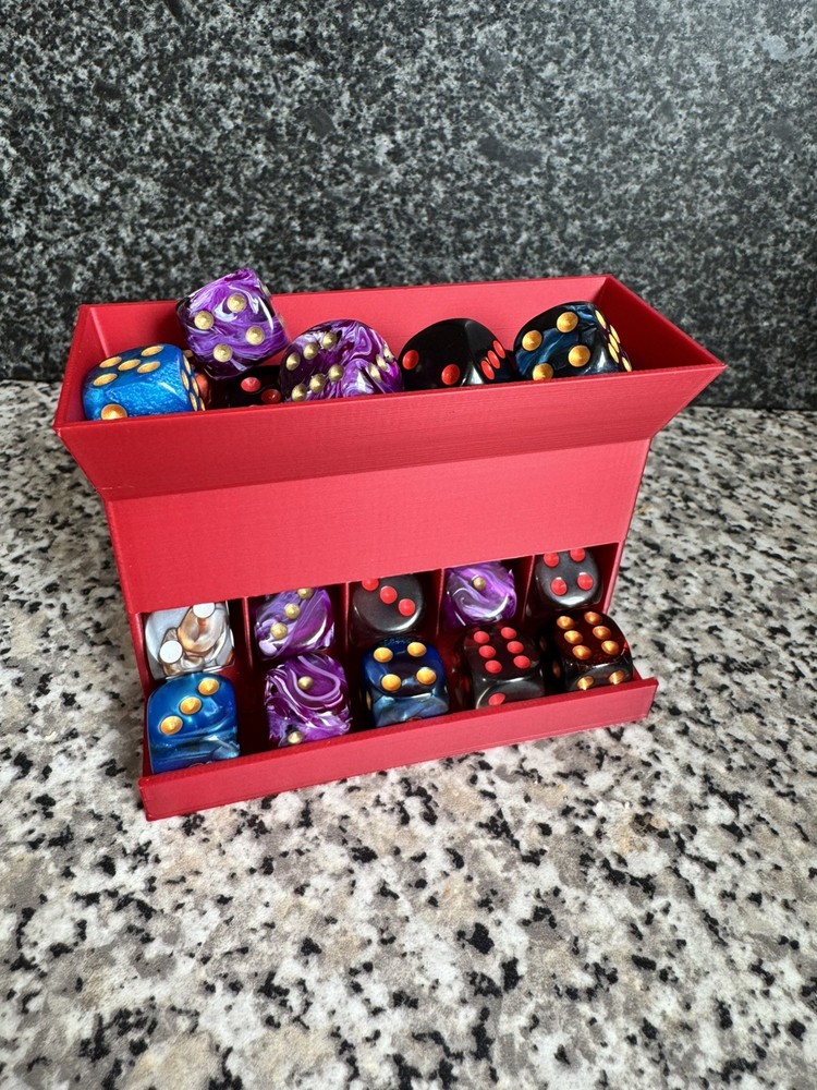 Warhammer Dice Dispenser/sorter for 16mm dice RED PLA