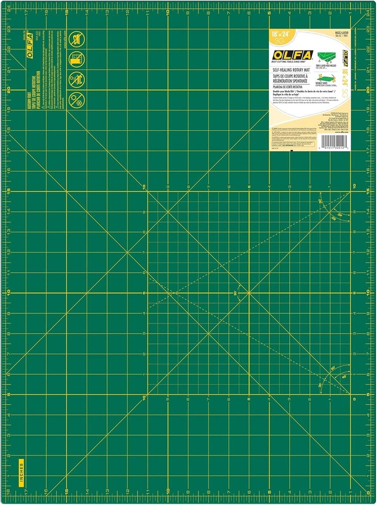 OLFA 18×24" Self Healing Cutting Mat Double Sided Grid