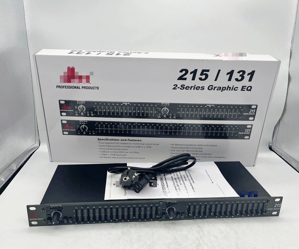 NEW DBX 215 Dual Channel 15-Band Graphic Equalizer Testing Working US