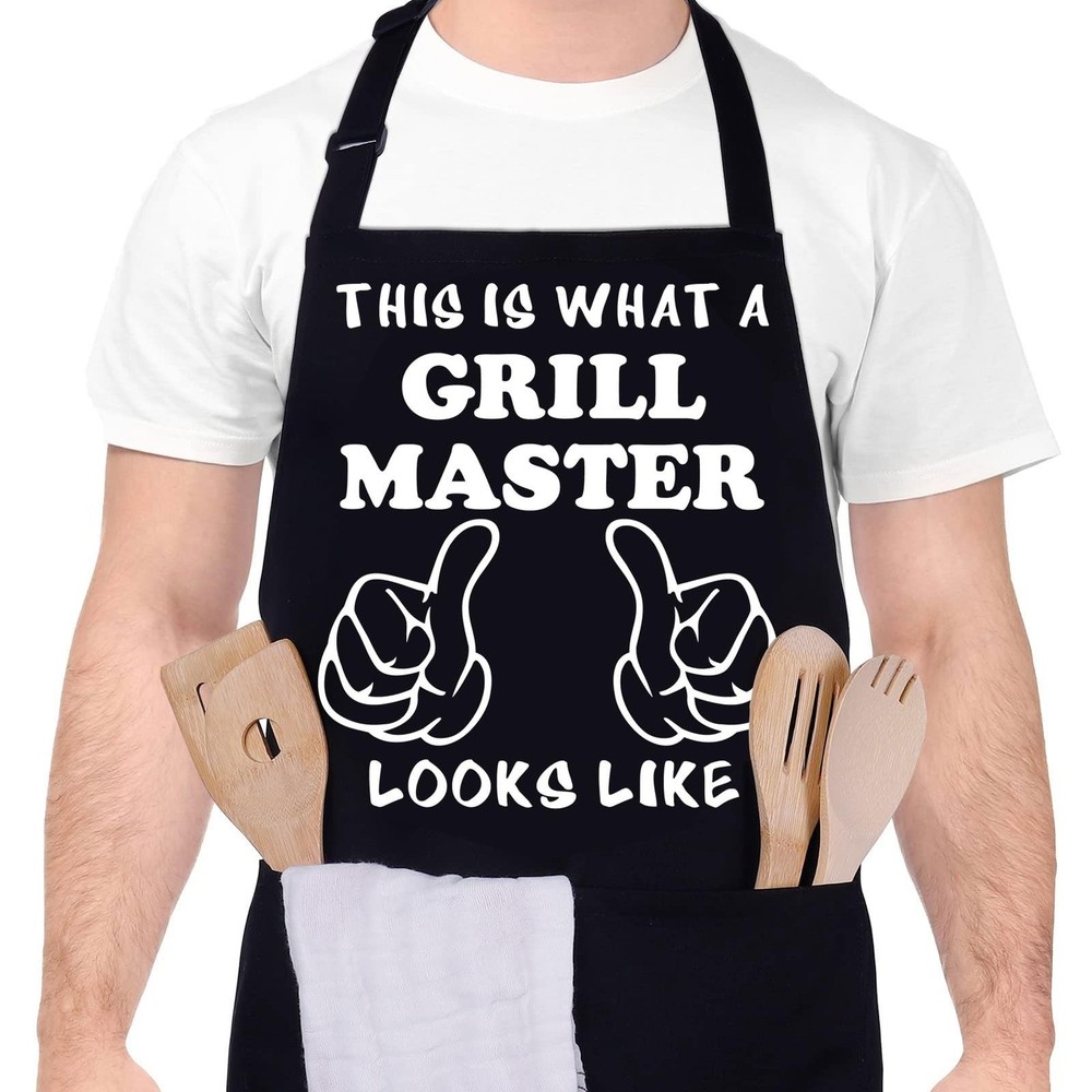 Funny Apron for Men BBQ Grill Cooking Apron
