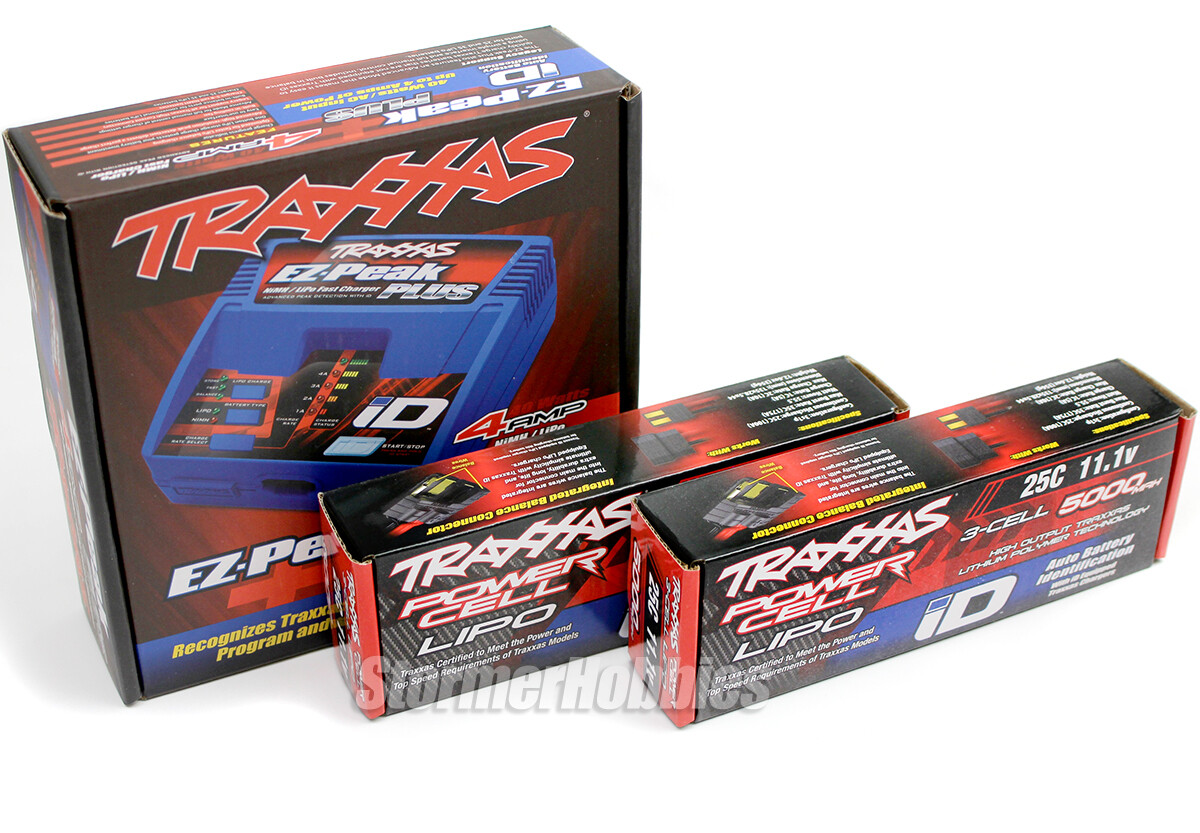 2 Traxxas 2832x 5000mAh 11.1v 3S 25C LiPo batterys AND a 2970 EZ-Peak Charger