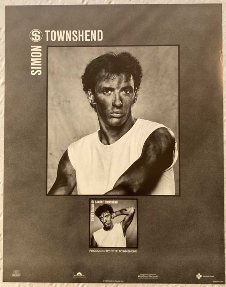 Simon Townshend 1983 Promo Poster Sweet Sound Pete