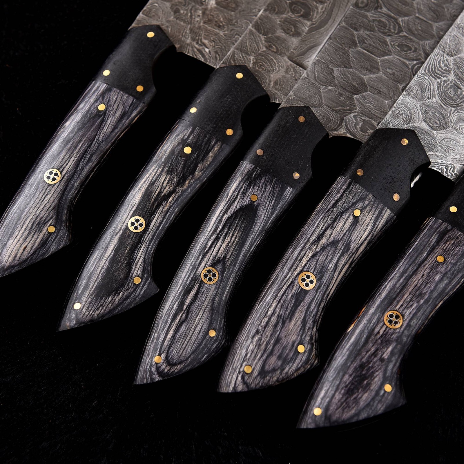 Handmade HAND FORGED DAMASCUS STEEL CHEF KNIFE Set Kitchen Knives