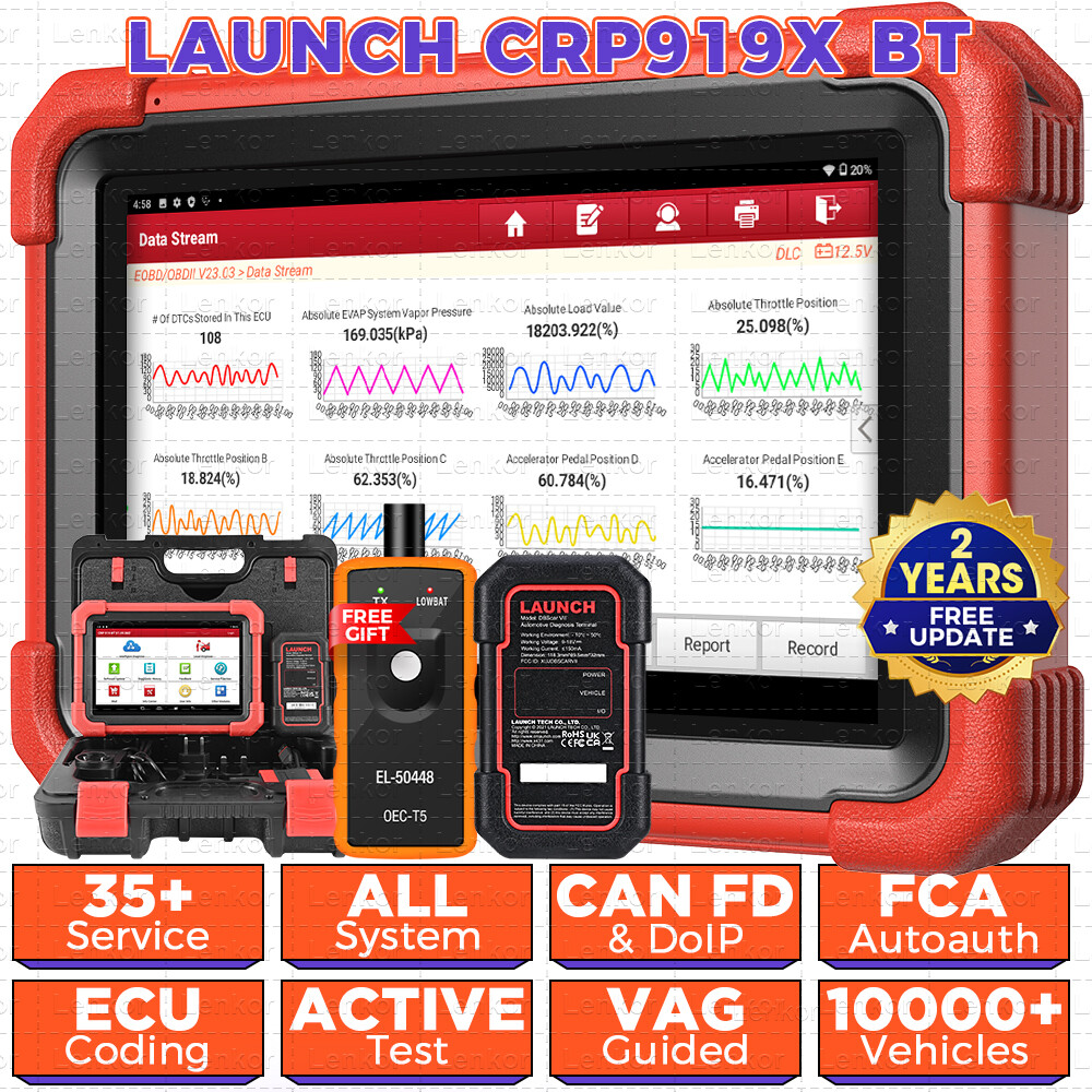 2025 LAUNCH X431 CRP919X BT PRO Bidirectional Car Diagnostic Scanner ECU Coding