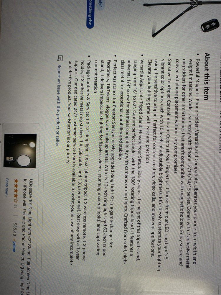 Ring light with Phone Tripod & Tripod