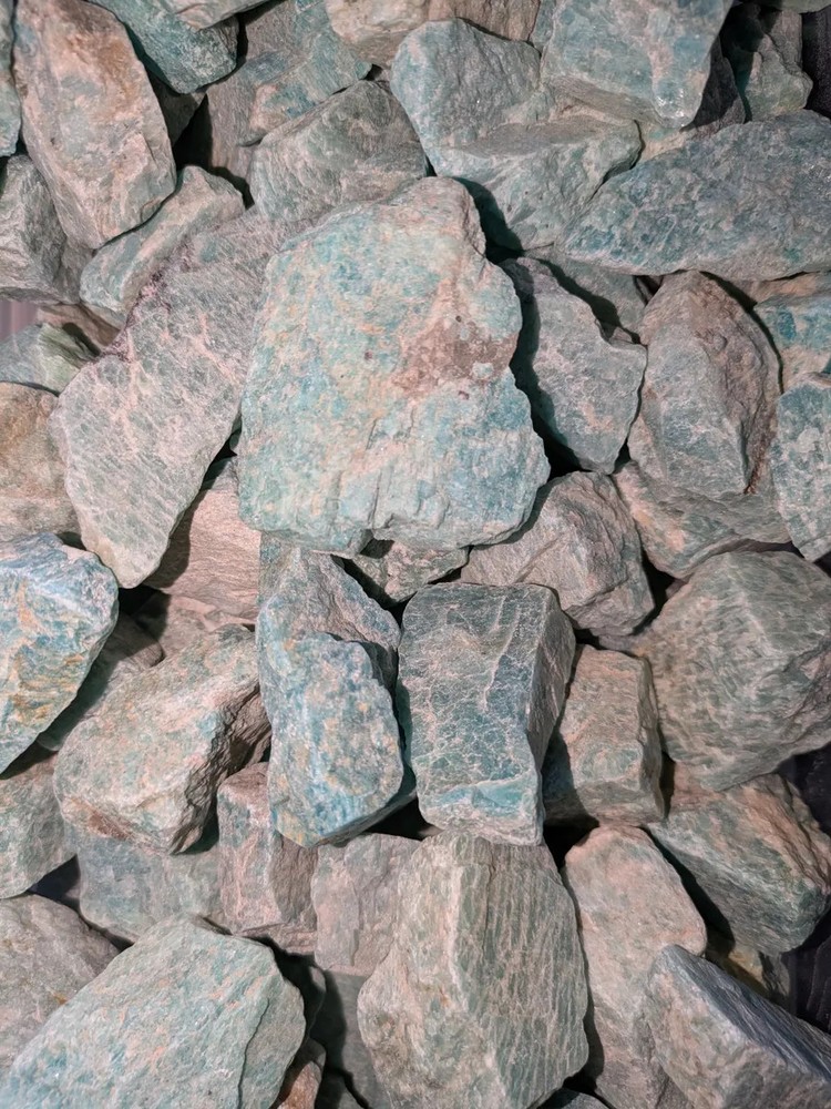 Amazonite 1 lb Rough Rocks For Tumbling