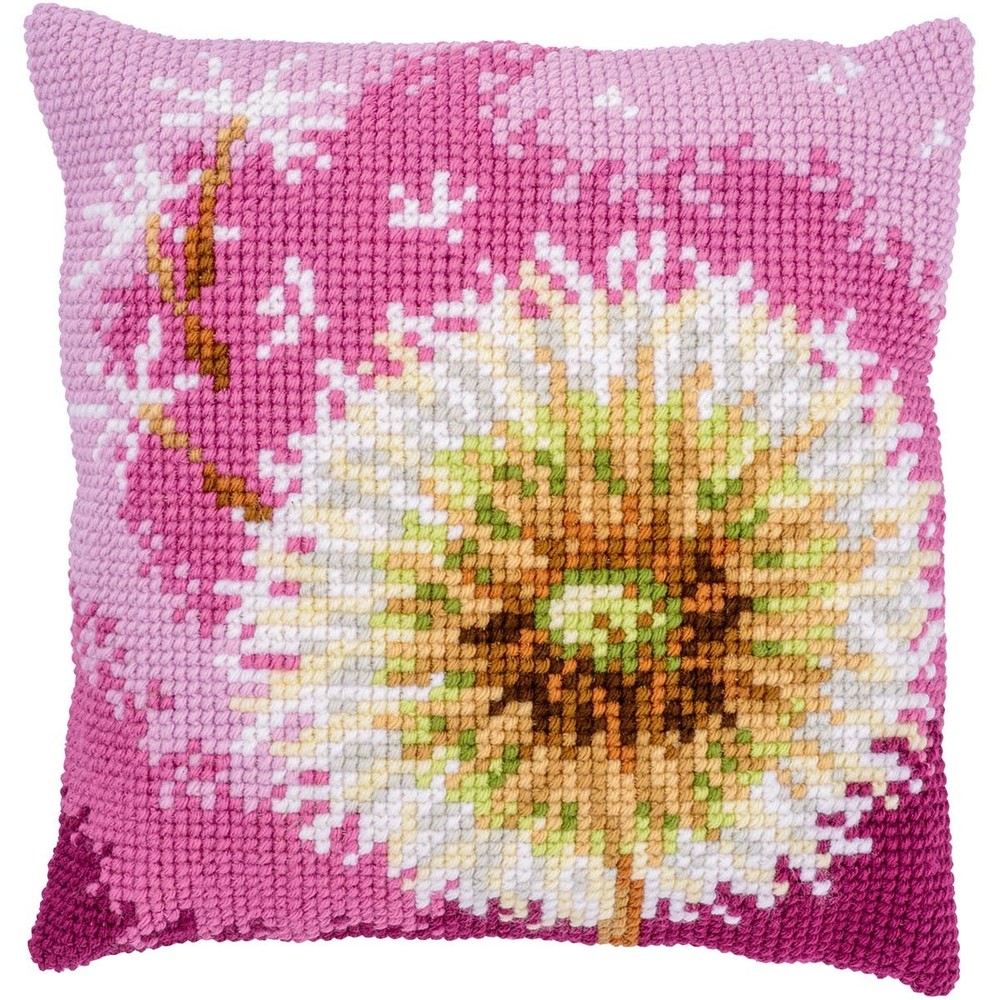 Vervaco® Fluff Flower Cushion Needlepoint Kit