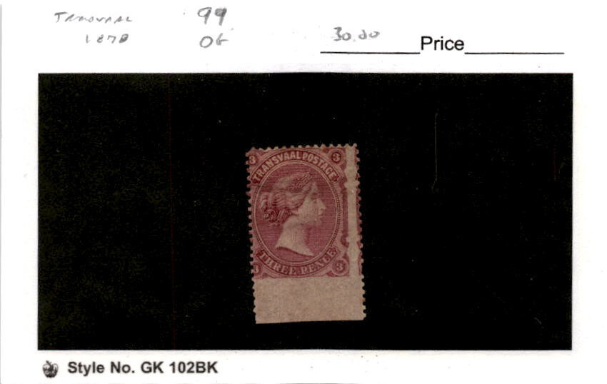 Transvaal, Postage Stamp, #99 Mint Hinged, 1878