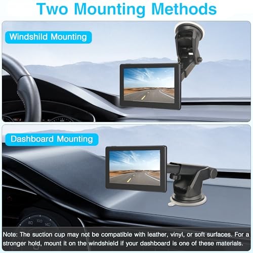 Backup Camera Monitor Mount - Windshield Suction Cup Mounting Bracket, Rear