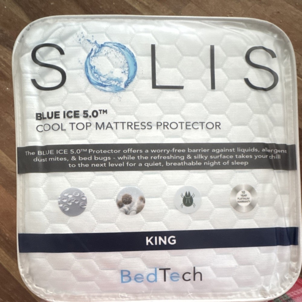 BedTech Solis Blue Ice 5.0 King Silk Mattress Protector Waterproof