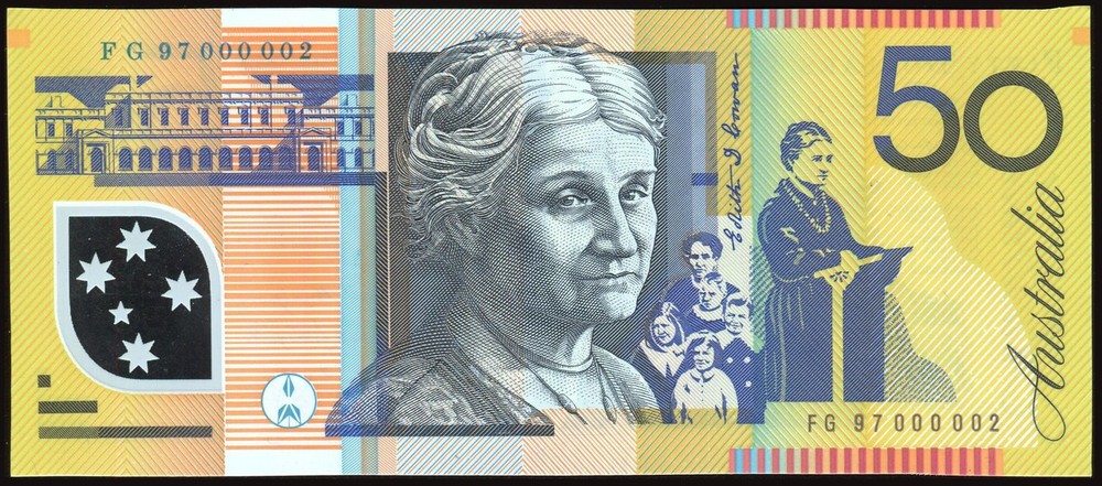 Australia - 1997 - $50 - Macfarlane-Evans- Low Number - FG97 0000002 - Unc