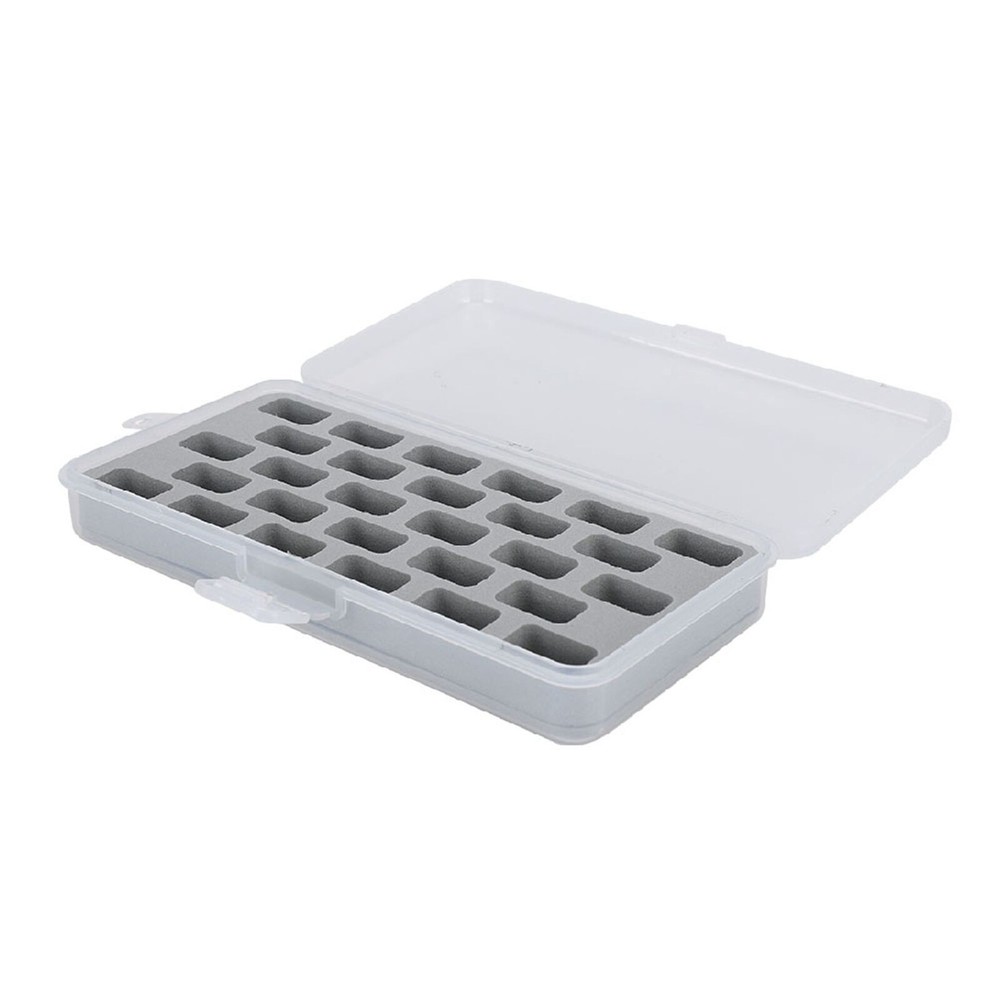 28 Slots Empty Spools Box Plastic Thread Storage Cover Bobbin Organizer