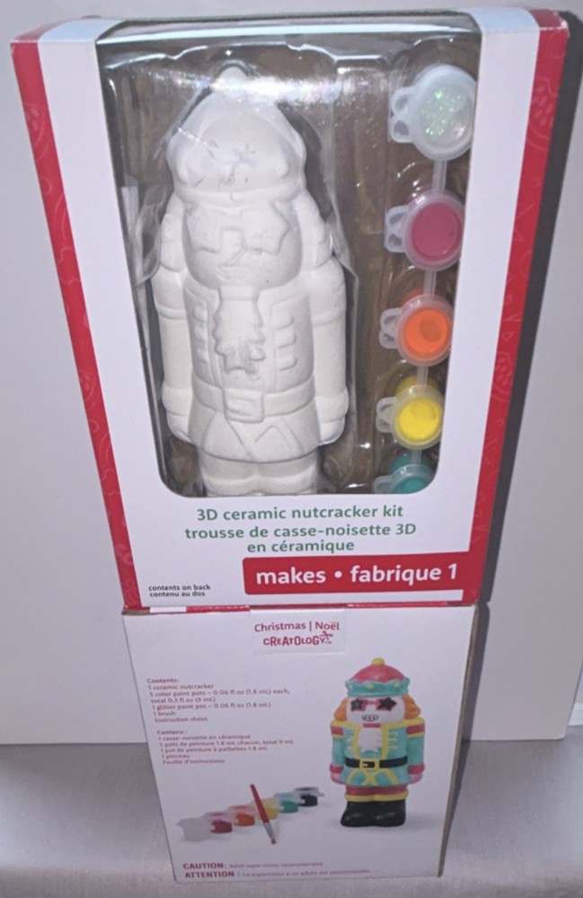 Creatology 3D Ceramic Nutcracker Kit Holiday Craft Set Kids Christmas