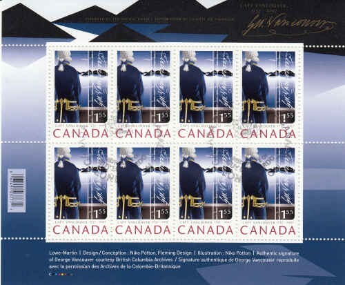 Canada 2007 Capt. George Vancouver Sheet, #2219 Used