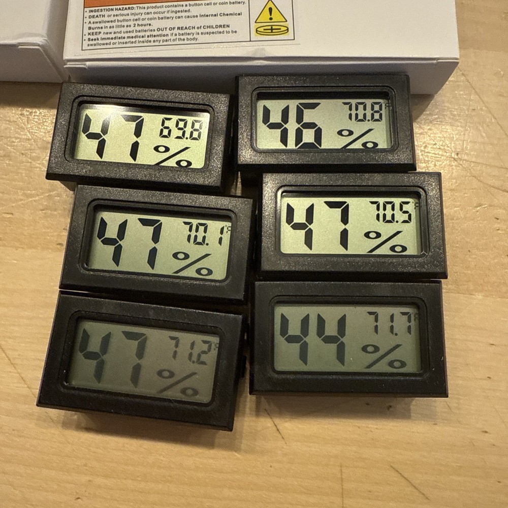 Peak Motion Digital Temperature Humidity Meters