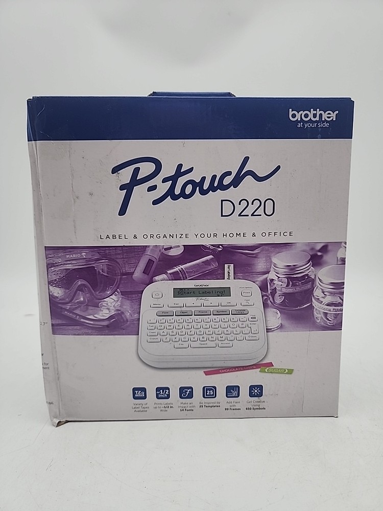 Brother P-touch D220 Label Maker Open Box Includes 1 Sealed Tape PT-D220