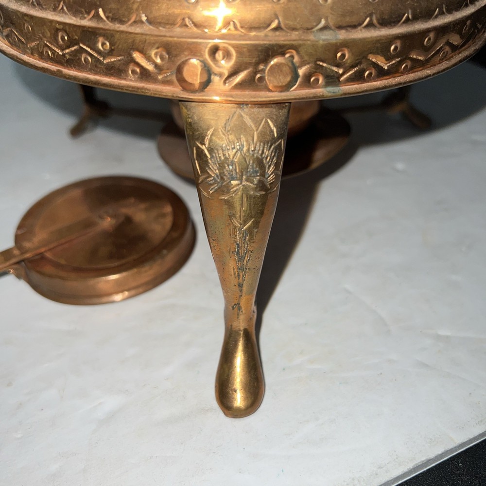 Persepolis Copper Chafing Middle Eastern Burner Stand Nested Copper Pan Lid LOVE