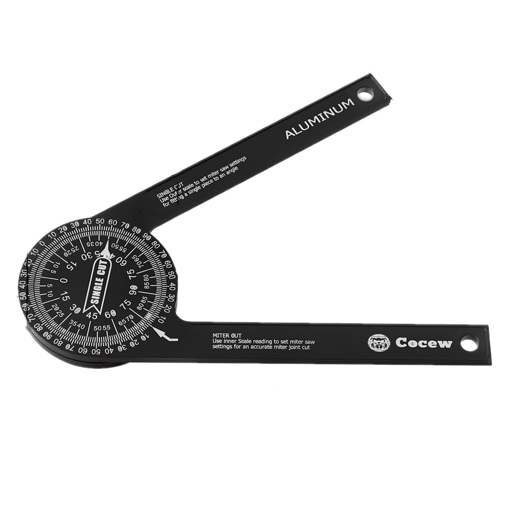 Miter Saw Protractor 7-Inch Aluminum Protractor Angle Finder