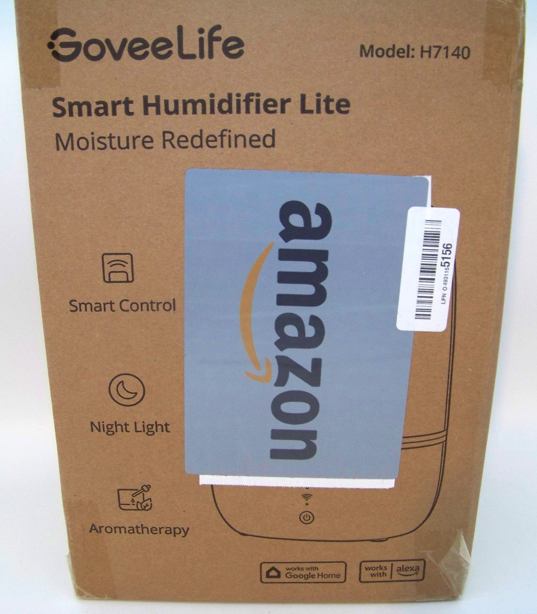 GoveeLife Smart Humidifier 3L Cool Mist , App Control, Aromatherapy, Night Light