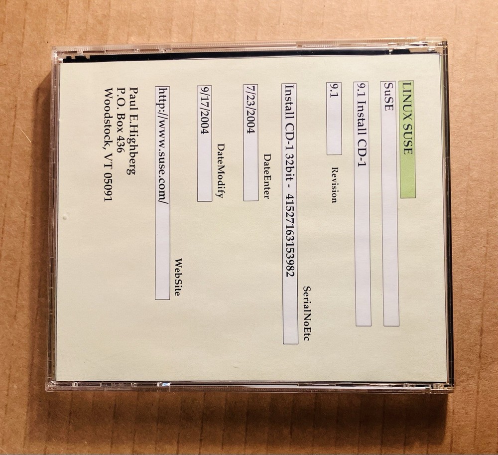 SUSE Linux Professional 9.1 Complete (5-Disc) Vintage OS Software Set, Excellent