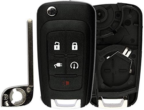 Keyless Entry Car Remote Start Flip Key Fob Shell Case Button Pad Outer Cover
