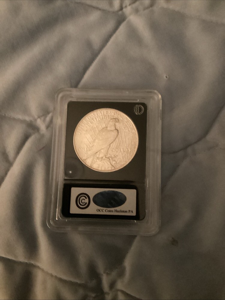1924 Graded - Peace Silver Dollar T and Y Flat Error
