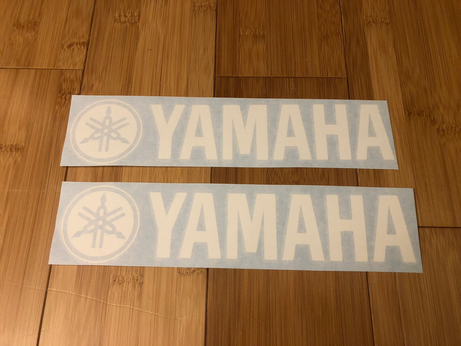 Yamaha Logo 9” Sticker (set Of 2) White Vinyl Motorbike ATV MX Dirtbike Decal