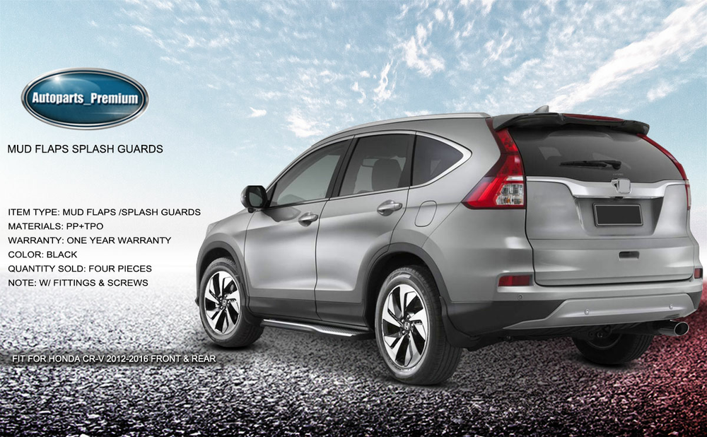 for Honda CR-V 2012-2015 2016 Splash Guards Mud Flaps Mudflaps 4PCS Front & Rear