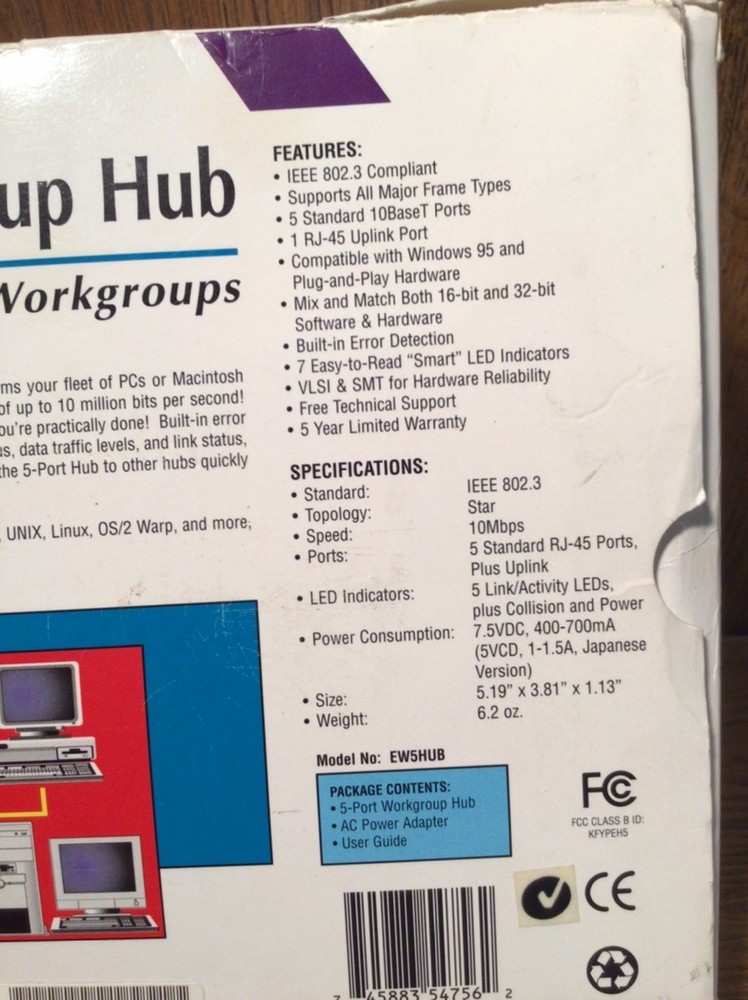 LINKSYS 5 PORT ETHERNET SWITCH (PSC007192)