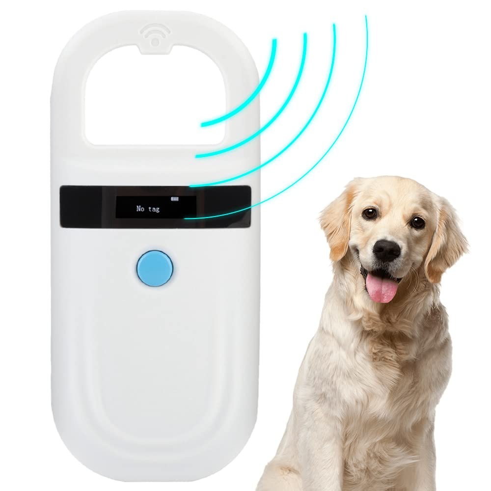 Dog Microchip Reader, Pet Microchip Scanner with OLED Display Screen, Pet Chi...