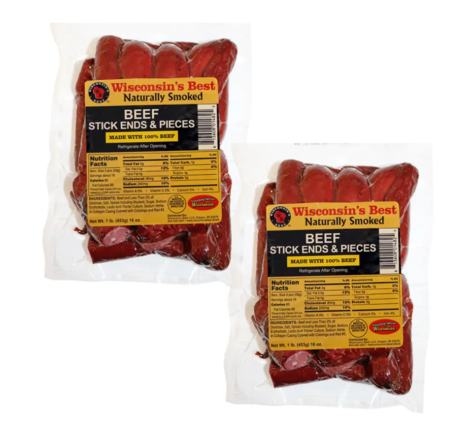 Beef Snack Stick Ends and Pieces | 2-Pack